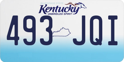 KY license plate 493JQI