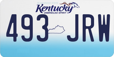 KY license plate 493JRW