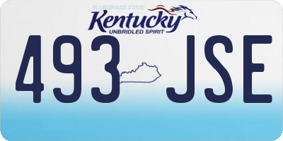 KY license plate 493JSE