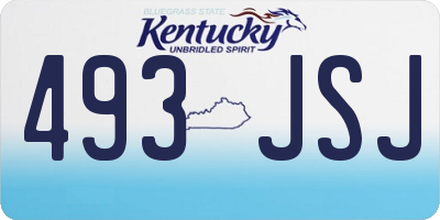 KY license plate 493JSJ