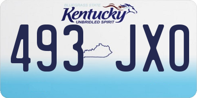 KY license plate 493JXO