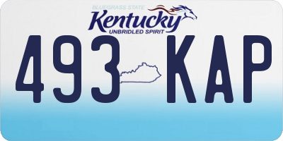 KY license plate 493KAP
