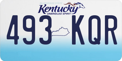 KY license plate 493KQR