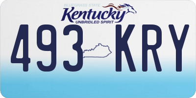 KY license plate 493KRY