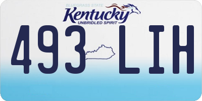 KY license plate 493LIH