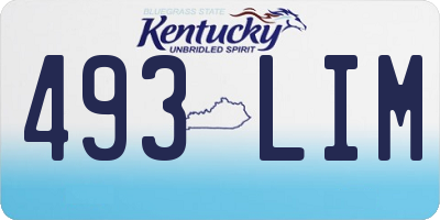 KY license plate 493LIM
