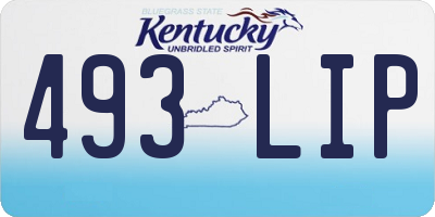 KY license plate 493LIP