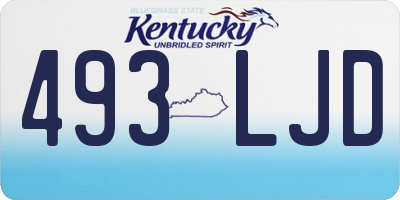 KY license plate 493LJD