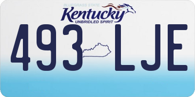KY license plate 493LJE