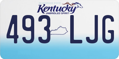 KY license plate 493LJG