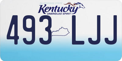 KY license plate 493LJJ
