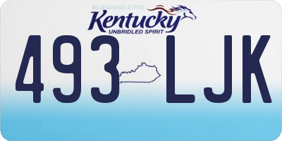 KY license plate 493LJK