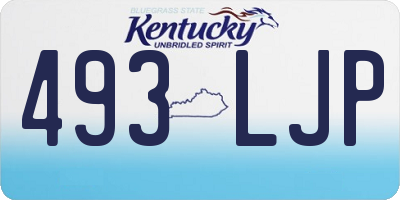 KY license plate 493LJP