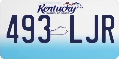 KY license plate 493LJR