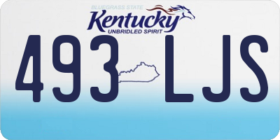 KY license plate 493LJS