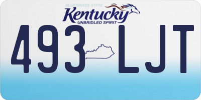 KY license plate 493LJT