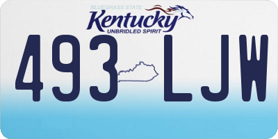 KY license plate 493LJW