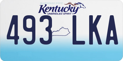 KY license plate 493LKA