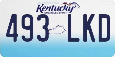 KY license plate 493LKD