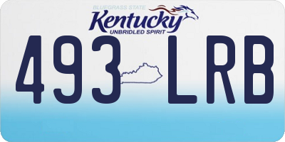 KY license plate 493LRB