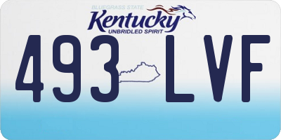 KY license plate 493LVF