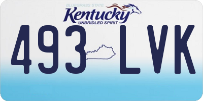KY license plate 493LVK