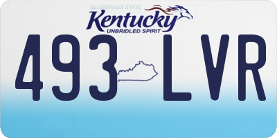 KY license plate 493LVR