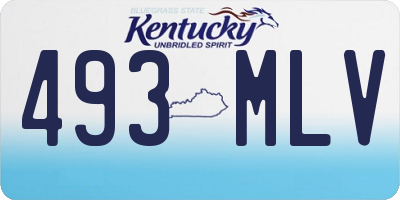 KY license plate 493MLV