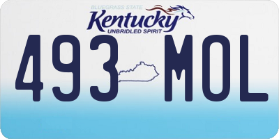 KY license plate 493MOL