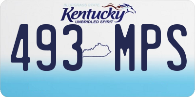 KY license plate 493MPS