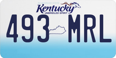 KY license plate 493MRL