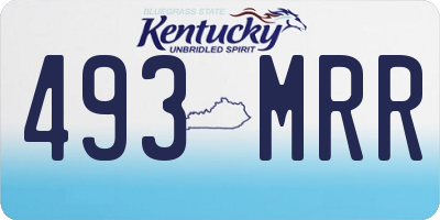 KY license plate 493MRR