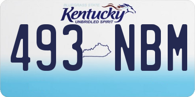 KY license plate 493NBM
