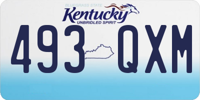 KY license plate 493QXM