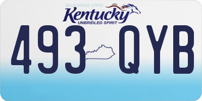 KY license plate 493QYB