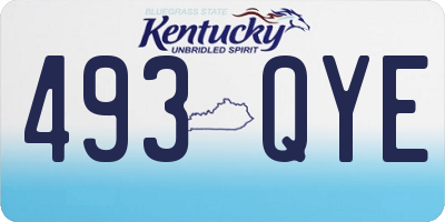 KY license plate 493QYE