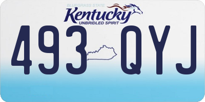 KY license plate 493QYJ