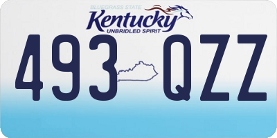 KY license plate 493QZZ