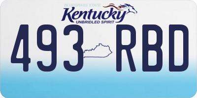KY license plate 493RBD