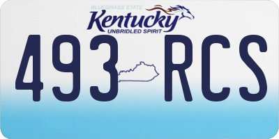 KY license plate 493RCS