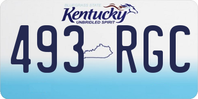 KY license plate 493RGC