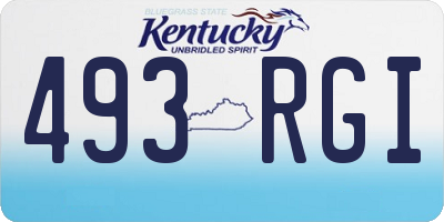 KY license plate 493RGI