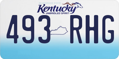 KY license plate 493RHG
