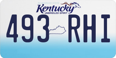 KY license plate 493RHI