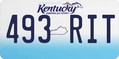 KY license plate 493RIT