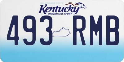 KY license plate 493RMB