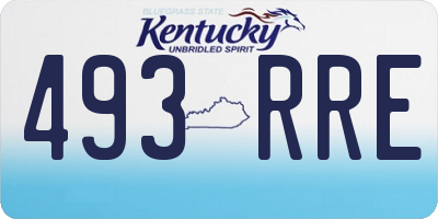 KY license plate 493RRE