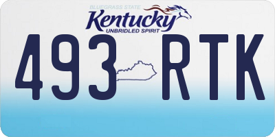 KY license plate 493RTK