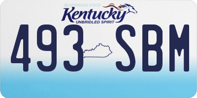 KY license plate 493SBM