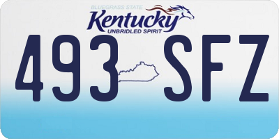 KY license plate 493SFZ